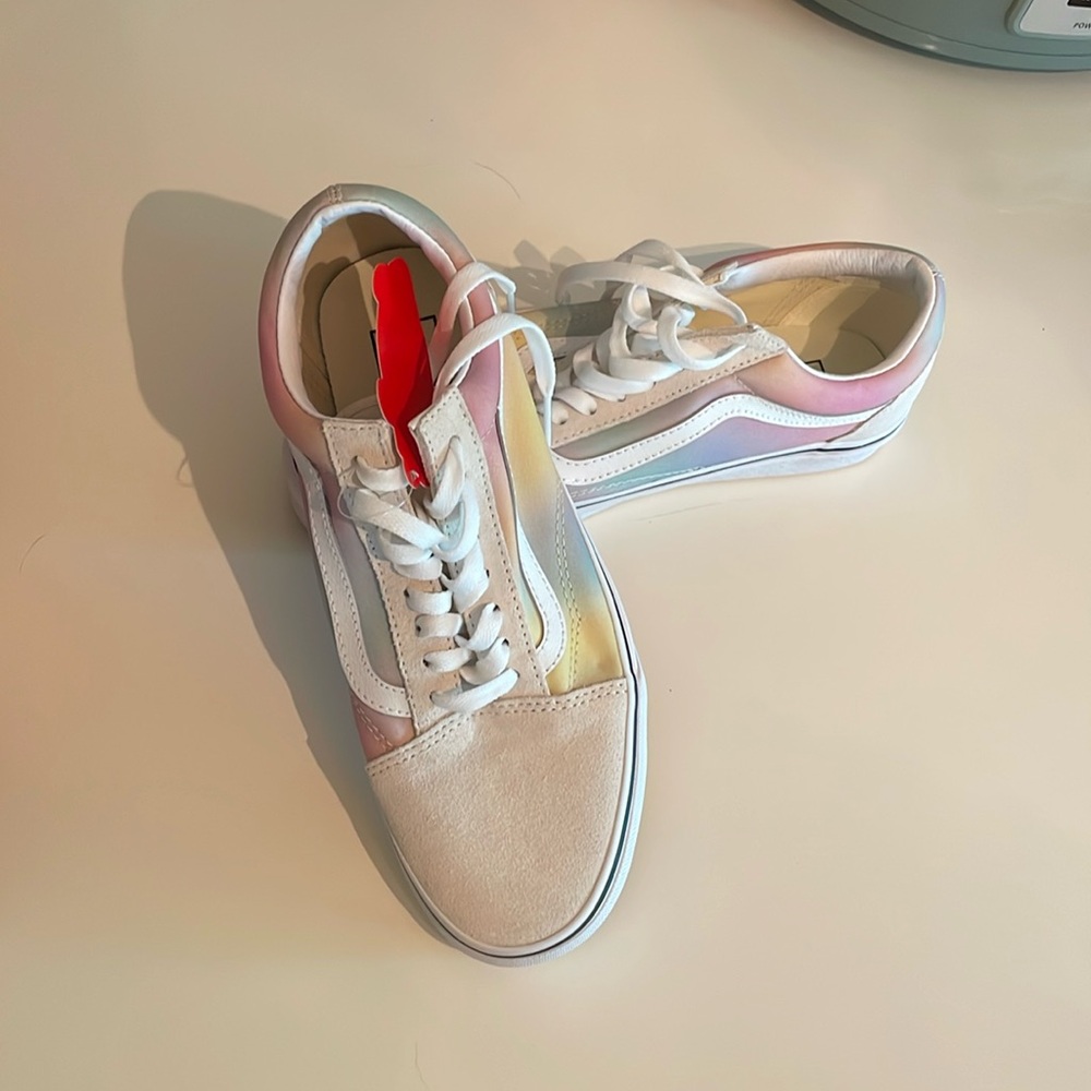 Vans Old Skool Pastel Rainbow Aurora Shift with Leather